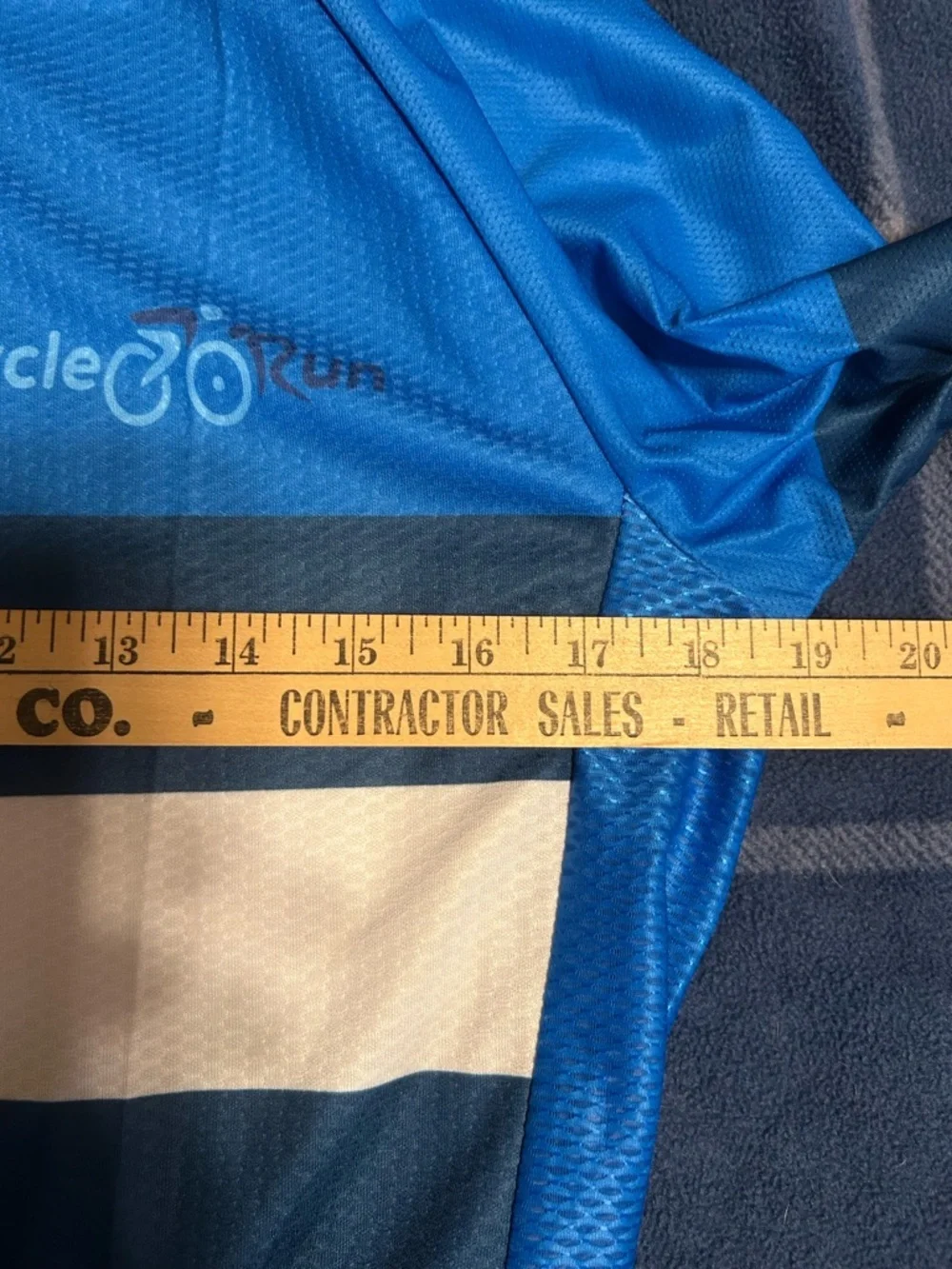 Cycle-Run Full Zip Long Sleeve Athletic Cycling Jersey Sz XXL-see Measurment New - Picture 7 of 7